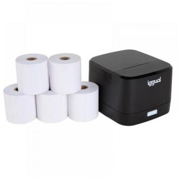 Iggual Kit Impresora Térmica TP EASY 58 + 5 Rollos