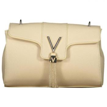 Valentino by Mario Valentino Beige Polyethylene Handbag, Beige Shoulder Bag with Zip Closure, Female, Size: ONE SIZE