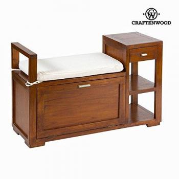 Banco baúl forest con cajón - Colección Chocolate by Craften Wood