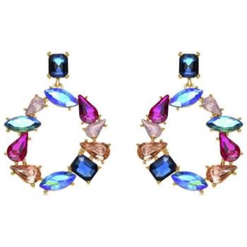 Pendientes Luxenter Durblai Africa en oro amarillo de 18k