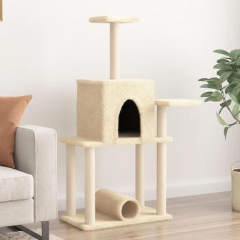 Rascador para gatos con postes de sisal 122 cm