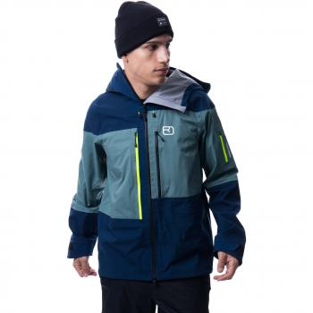 Ortovox 3L Guardian Shell Chaqueta de esquí freeride para hombre, color azul profundo, impermeable, transpirable, con capucha ajustable y ventilaciones