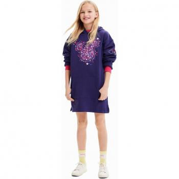 Vestido Sudadera Casual para Niña Mickey Mouse Desigual Emmline Azul Regular Fit 5-6 Años