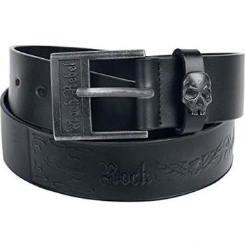 Rock Rebel by EMP Decorate Your Belt Unisex Cinturón Negro 90 cm, 85% Leder, 15% Polyurethan,