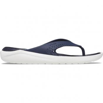 Chanclas unisex LiteRide Flip Crocs, color marino, talla 46-47