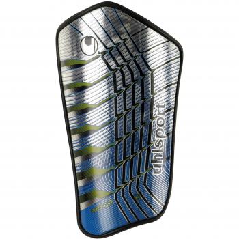 Uhlsport Pro Flex Espinilleras, Unisex, Blanco/Cian / Amarillo flúor, S