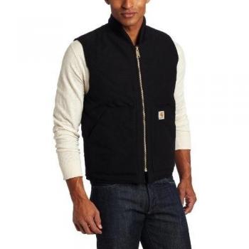 Carhartt WIP Men's Arctic Insulated Nylon Lined Duck Shell Vest Jacket - Black - Size 46/Regular and Size 3XL
