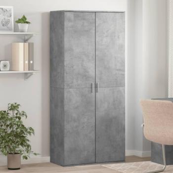 Mueble zapatero contrachapada gris hormigón 80x39x178 cm