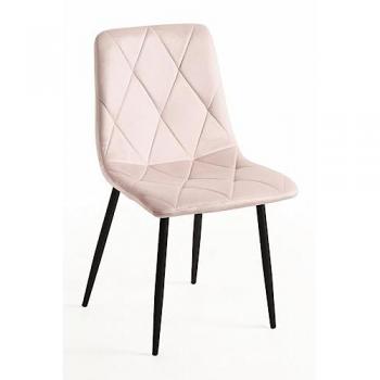 Silla de Comedor Lyke en Terciopelo Rosa