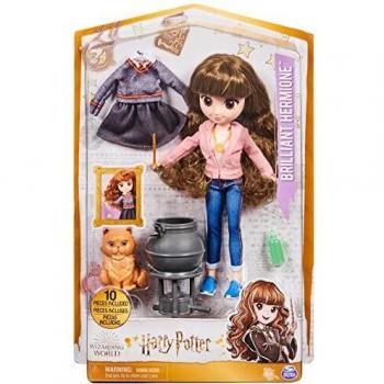 Muñeca Hermione Granger de 20 cm con accesorios y atuendos, ideal para fans de Wizarding World
