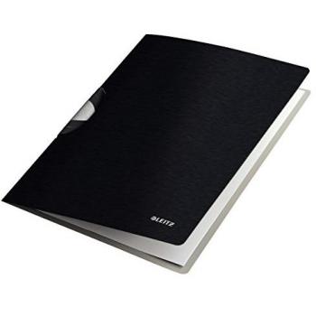 Carpeta Clip Leitz Style A4, color negro, capacidad para 40 hojas, clip ergonómico