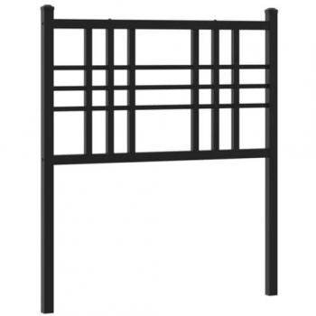 Cabecero de metal negro 80 cm, cabecero de cama individual, cabecero de metal, color negro