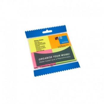 Global Notes Info Brillant Pack De 4 Blocs de 50 Notas Adhesivas