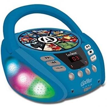 LEXIBOOK - Reproductor de CD Bluetooth con luces y USB - Los Vengadores