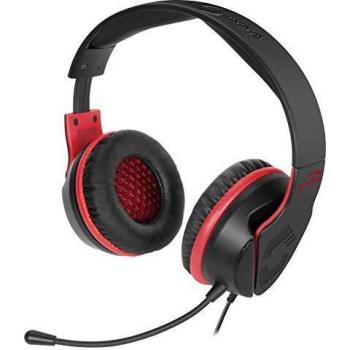 Auriculares Gaming Speedlink HADOW con Sonido Estéreo, Cableado, Micrófono Ajustable y Control de Volumen, Negro y Rojo