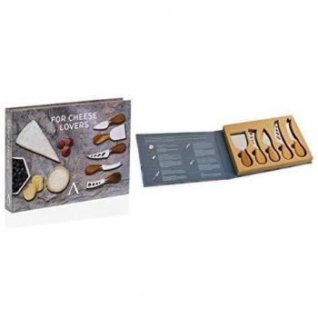 Andrea House - Set 5 Cuchillos Queso Inox/Acacia