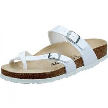 Birkenstock Mayari Birko-Flor, Sandalias de Dedo Mujer, Blanco