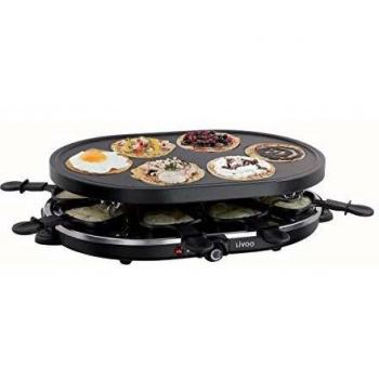 Livoo DOC188 Rasqueta y minicrepes, Acero Inoxidable 18/1292, Negro