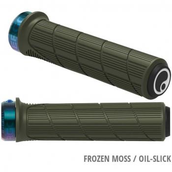 Puños Ergon GD1 Evo Factory verde oscuro, tipo: puños de bicicleta, características: diseño ergonómico, material de goma suave, absorción de vibraciones, superficie antideslizante, compatible con manillares estándar