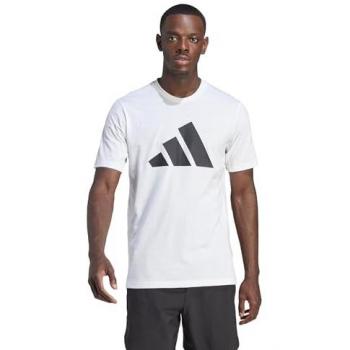 Camiseta deportiva adidas Training Essentials Feel Ready Logo de manga corta para hombres - Blanco y Negro