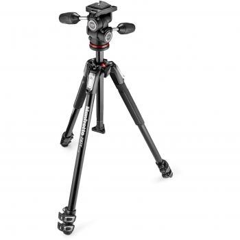 Manfrotto 190X - Kit trípode de 3 Secciones en Aluminio con rótula 3Way 804 MkII