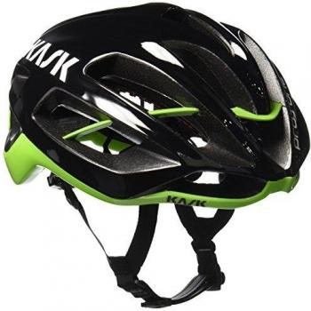 Kask Protone, Casco de Ciclismo Multiuso, Negro/Verde, L