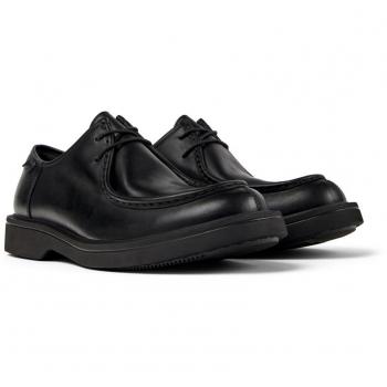 Camper Norman - Men's Black Laced Formal Shoes, Smooth Leather, Size 40/7 US