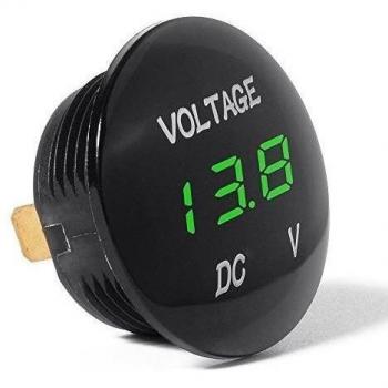 XCSOURCE® Medidor Voltaje Universal Voltímetro Pantalla Digital Resistente al Agua LED Color Verde para 12V-24V CC Coche Motocicleta Automóvil Camioneta BI314