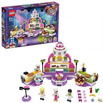 LEGO 41393 Friends Concurso de Repostería, Cocina de Juguete, Set de Construcción para Niñas y Niños de 6 Años o Más con Mini Muñecas y Comida