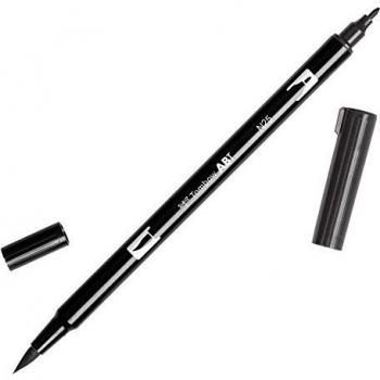 Tombow- DUAL BRUSH - N25 - Rotulador doble punta pincel, Color negro