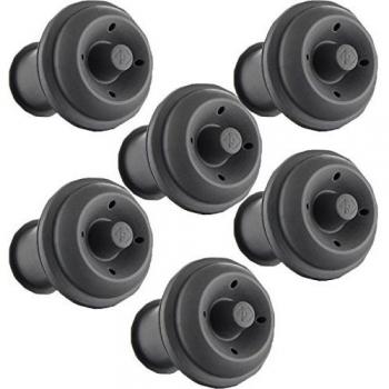 Vacu Vin 0086341- set de 6 tapones de vino, color gris