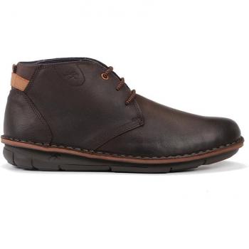 Fluchos Alfa F0701 Botines Casual de Piel para Hombre con Cierre de Cordones Color Marrón