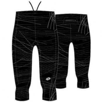 Lotto Luxia Leggings Mid PRT - Mallas para Hombre, Color Negro, Talla XL