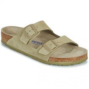 Birkenstock Arizona SFB Men's Mules / Casual Shoes - Faded Khaki Suede - Black - Size: 5