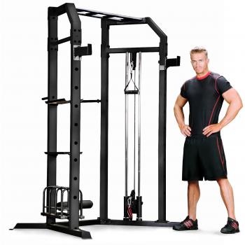 Jaula de Musculación Marcy SM-3551 con Poleas y Estación Multigimnasio