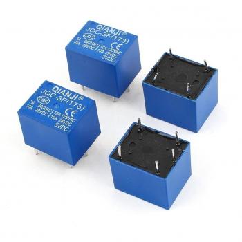 4 x JQC-3F(T73) 5Pin SPST Relé De Potencia DC 3V Bobina 28V AC 125V 240V Carga