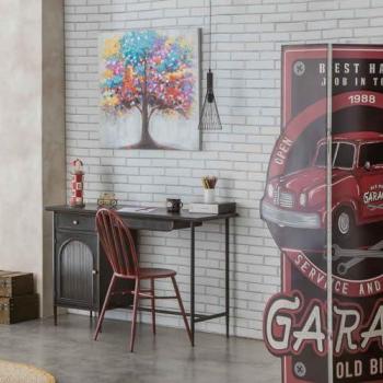 Escritorio de Metal Negro Resistente 120x50x80 cm - Wanderlust Deco