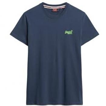Camiseta de hombre de algodón orgánico bordada con el logotipo Vintage Logo Superdry