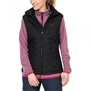 Jack Wolfskin GLEN W - Chaleco para mujer, color negro, talla M