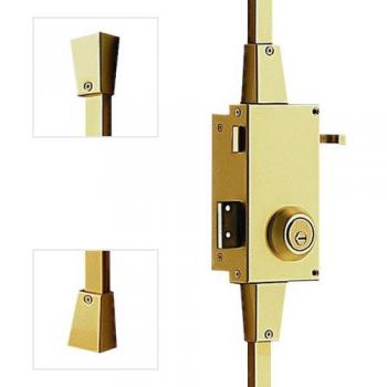 Cerradura de Seguridad Tesa TS30 3 Puntos Cilindro Regulable Izquierda Dorado
