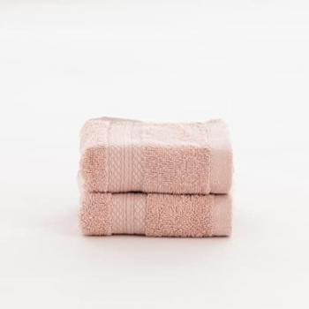 Toalla de baño SG Hogar 50 x 100 cm, Pack de 2 unidades, 100% algodón peinado, 650 gr, color Light Pink, secado rápido y altamente absorbente