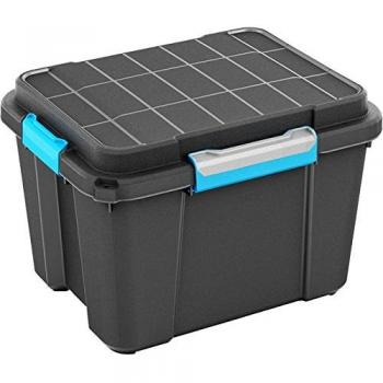 Caja de Almacenamiento KIS SCUBA M 45L, Apilable, Gris-Azul, 49.5 x 39 x 34 cm