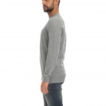 Lyle & Scott Men's Cotton Merino Mid Grey Marl Pullover Jumper - Size: Regular/36