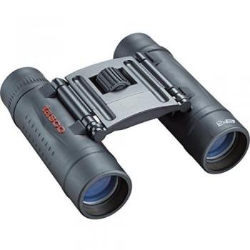 TASCO Essentials 12 x 25 mm Compact Binocular, 178125. BK-7 Roof Prism Binocular with Anti-reflection Coatings, Black