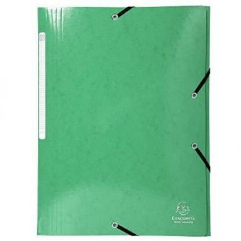 Carpeta exacompta iderama gomas carton laminado 425 gr tres solapas din a4 verde oscuro