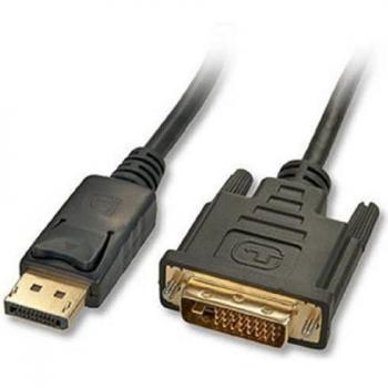 Adaptador de Cable de Vídeo Lindy 41490 DVI-D a DisplayPort, 1m, Negro