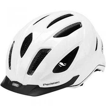 ABUS Pedelec 1.1 Pearl White E-Bike Helmet with Rear Light, Size M (52-57 cm)