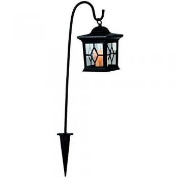 Lámpara LED Solar Milan con 3 Usos, Color Negro, 1 LED Ámbar, Dimensiones 58x14.5 cm