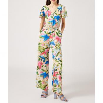Naf Naf Multicolor Short Sleeve Women's Jumpsuit Size S