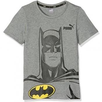 Puma Niños Style Batman Tee - Camiseta, infantil, STYLE Batman Tee, gris medio, 4 años